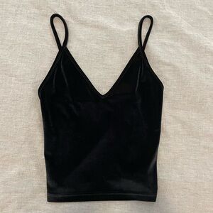 Brandy Melville Velvet Black Top